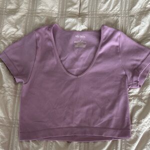 Wild Fable Lavender Ribbed Crop Top